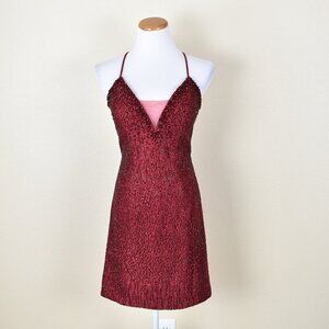 Ellie Wilde Mon Cheri Wine EW21933S Short Formal Dress - 10